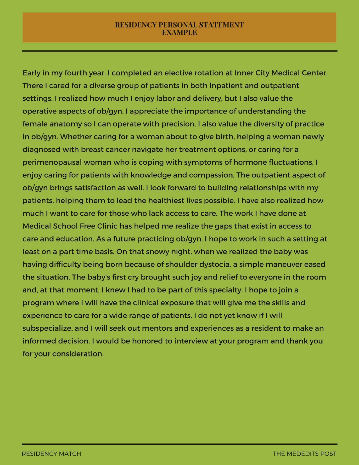 Sample residency personal statement page 2
