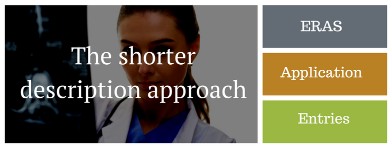 ERAS Application Entries: One size does not fit all.