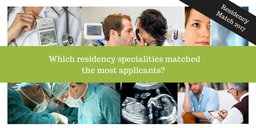 Which residency specialities matched the most applicants?