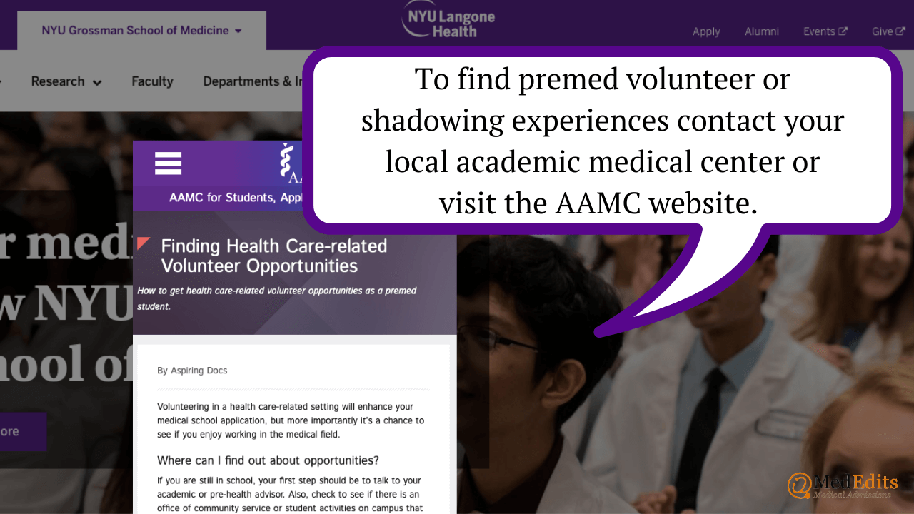 Premed volunteer experiences to help you get into NYU medical school