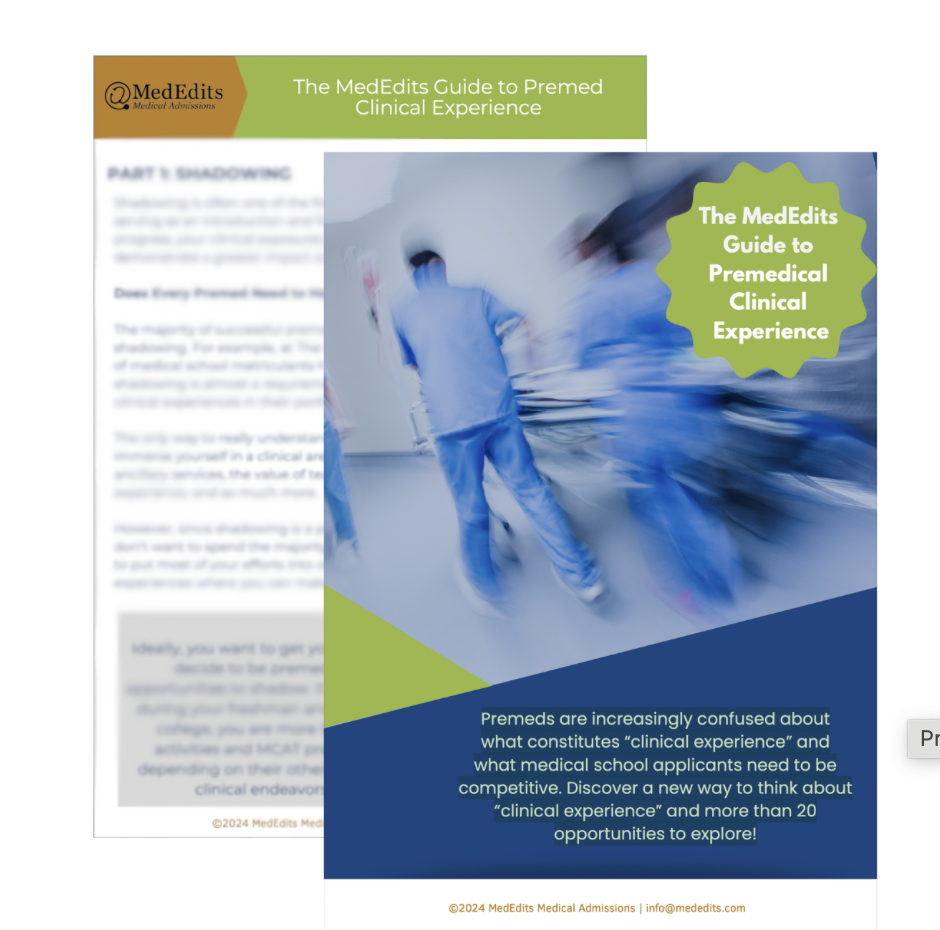 Premed Clinical Experience guide